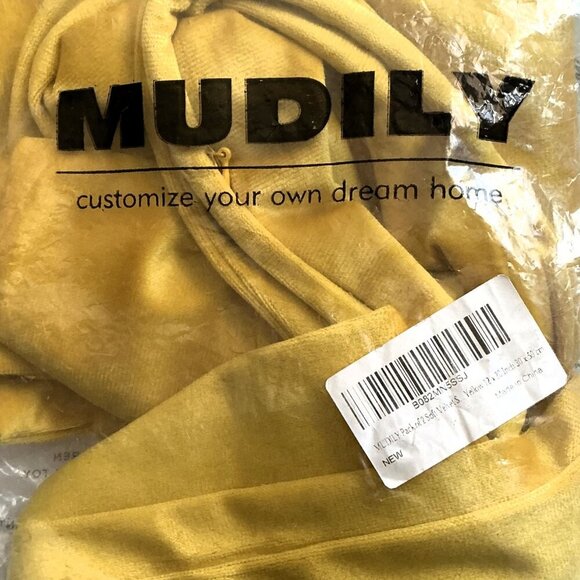 SOFT VELVET THROW PILLOW COVERS, YELLOW - Picture 5 of 5